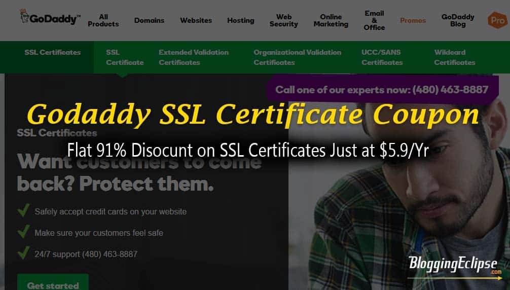 $5 9/Yr Godaddy SSL Certificate coupon (91% Discount)