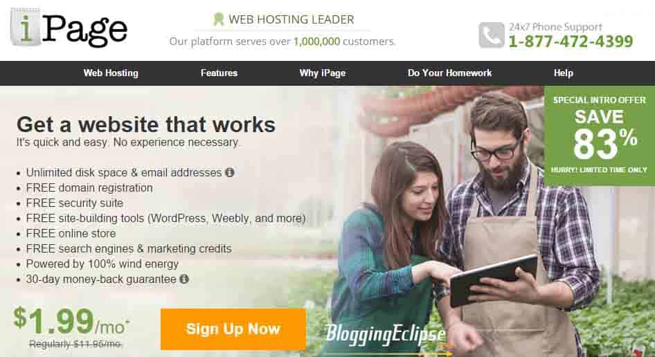 iPage Web Hosting: Coupon code (83% OFF + Free Domain): April 2024