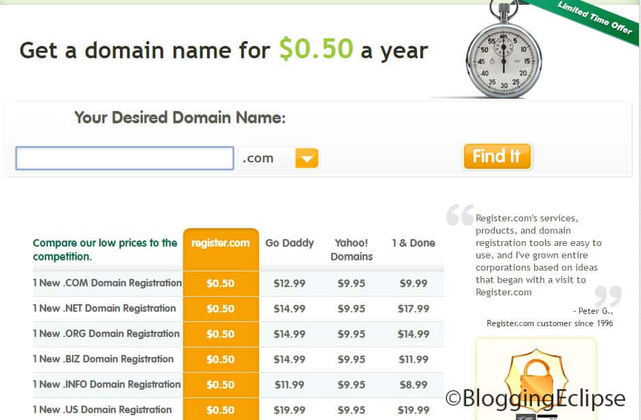 Register.com Coupon Codes 2024: Get Domains at $0.5