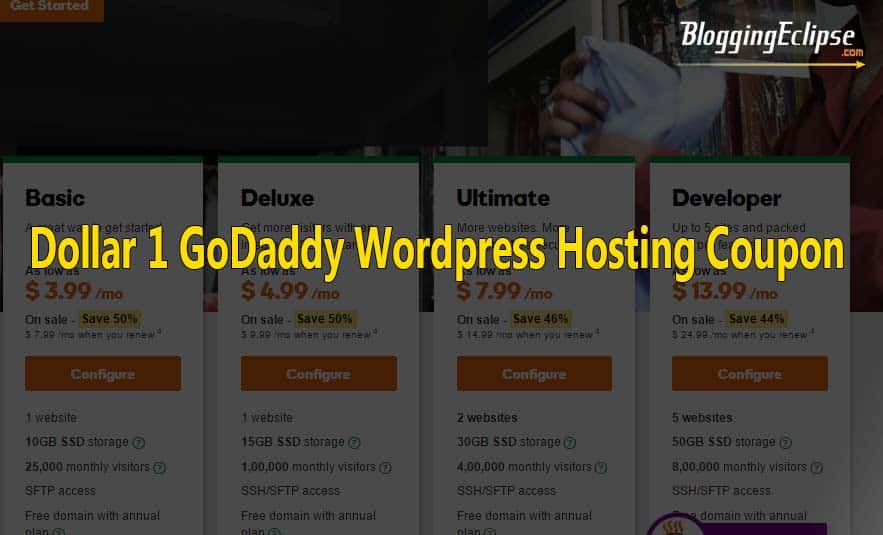 Dollar 1 GoDaddy WordPress Hosting Coupon [Updated January 2024]