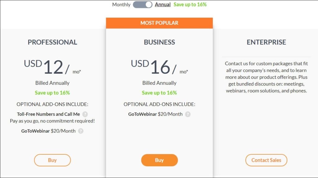 GoTomeeting Pricing