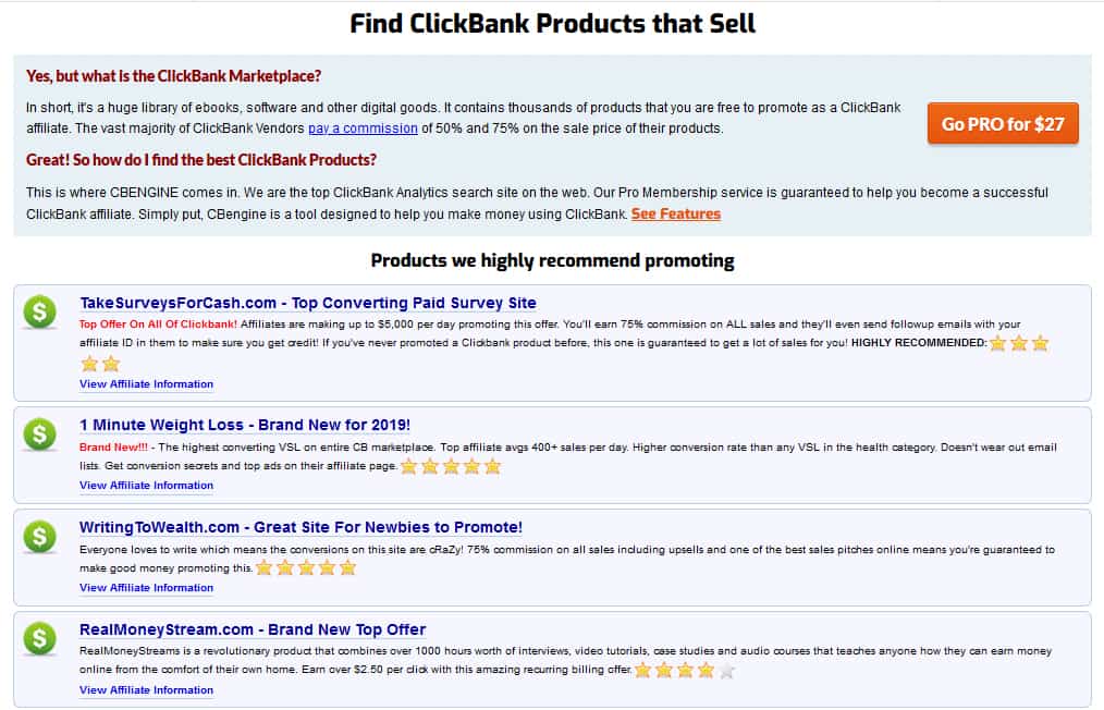 CB Engine Clickbank Database Review (2023): Is it Worth it?