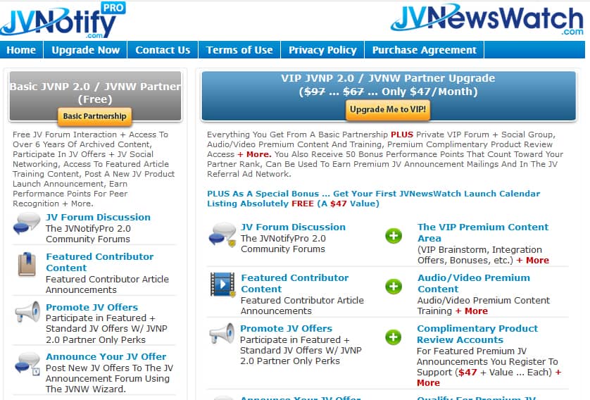 JV Notify Pro Pricing