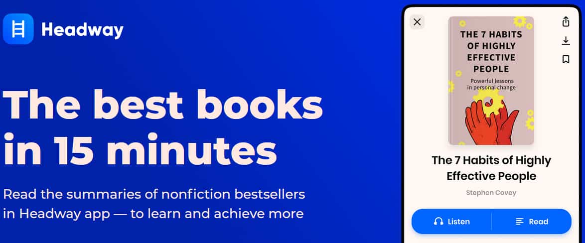 Read best-selling nonfiction books in just 15 minutes with Headway