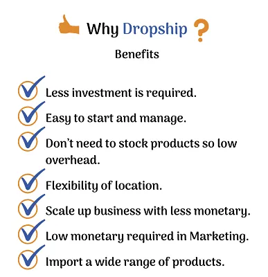 benefits of dropshipping