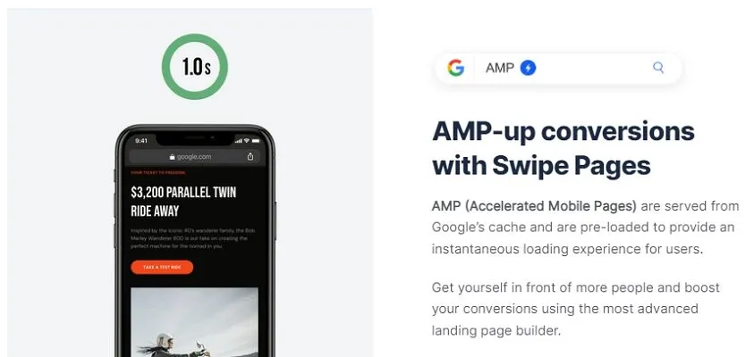swipe pages amp