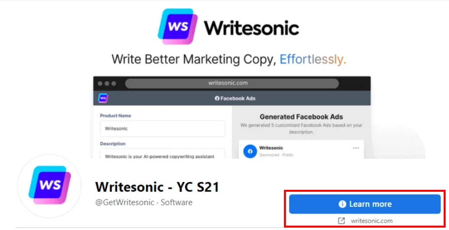 WriteSonic Facebook Group