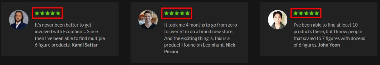 Ecomhunt Customer Reviews