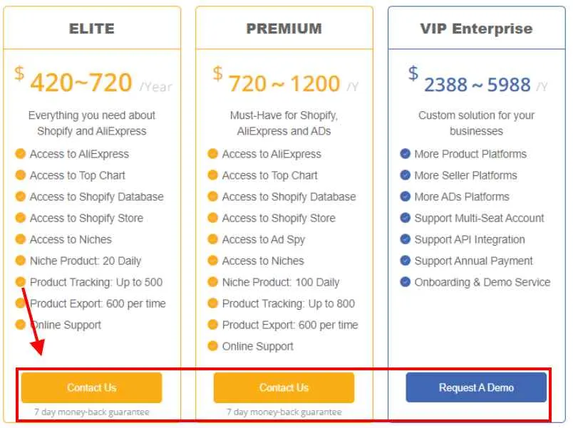 FindNiche Pricing Plans