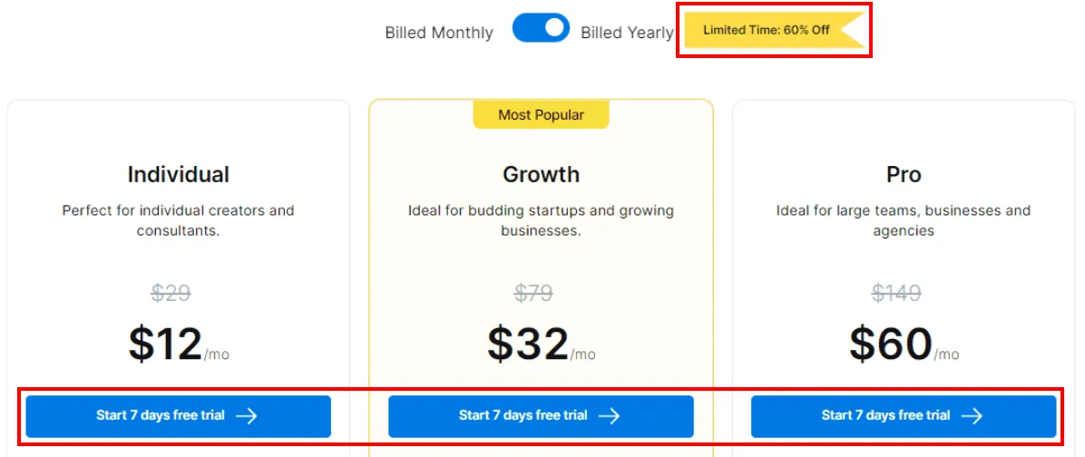 Scalenut Pricing Plans