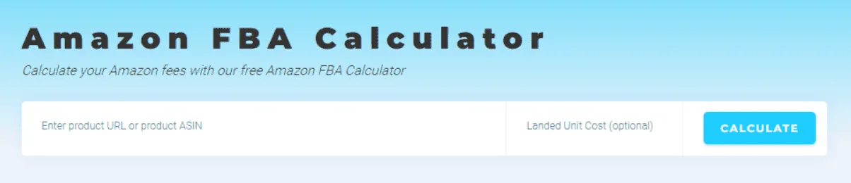 Free FBA Income Calculator