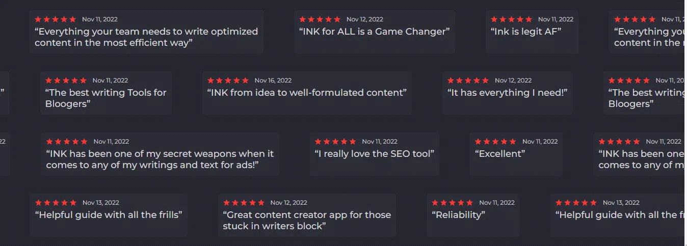 INK AI Customer Reviews