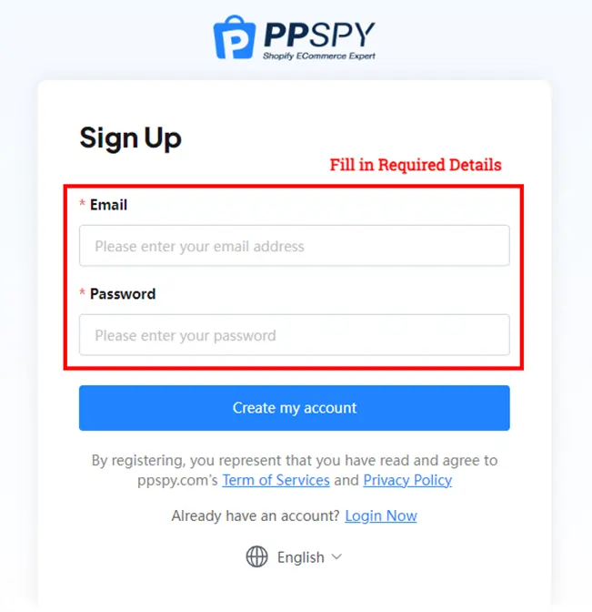 Signup on PPSPY