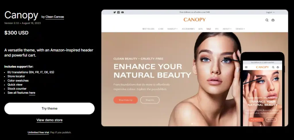 Canopy - Shopify Theme