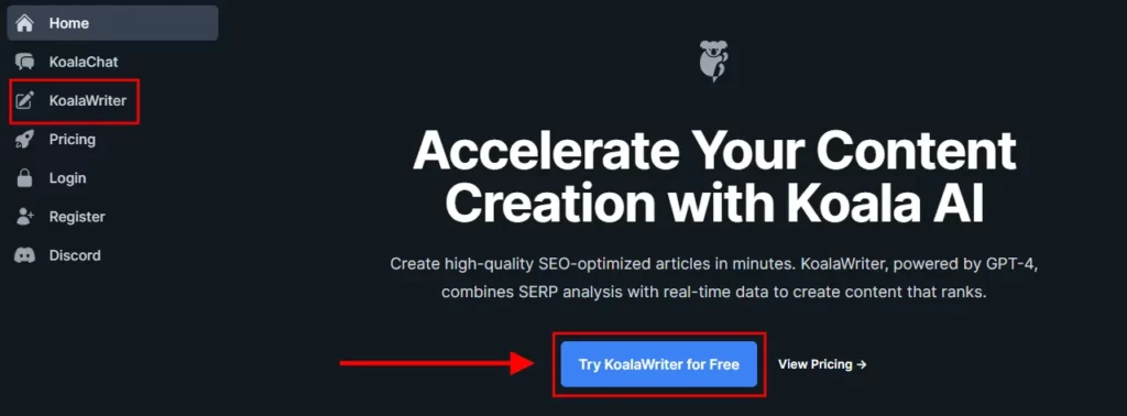 How to Use KoalaWriter for Free