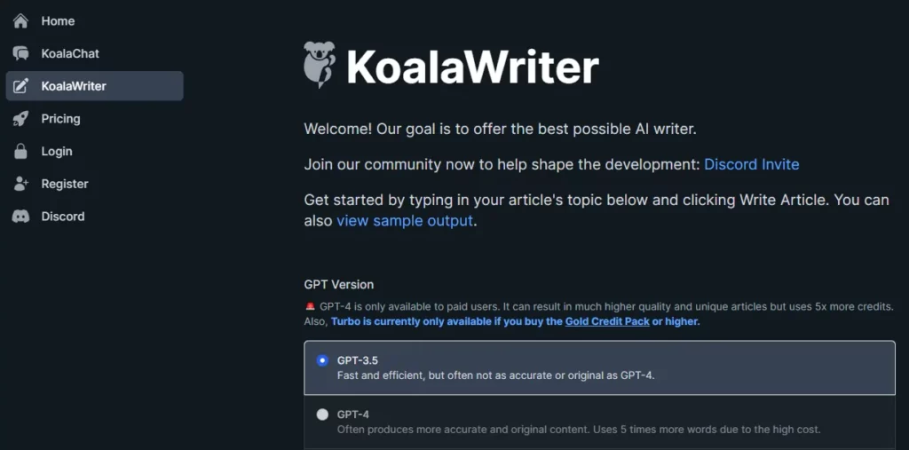 KoalaWriter Review 2024 → 5,000 Words Free + 25 Free Chats